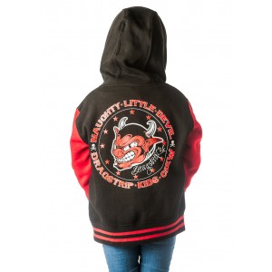 Dragstrip Kids Crew Hoddy - Naughty Little Devil (Red-Black)